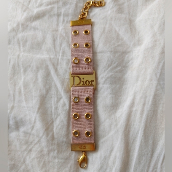 Christian Dior Canvas & Gold Hardware Bracelet - Picture 3 of 16